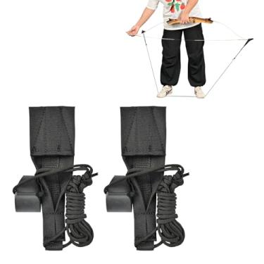 Imagem de SPG Pacote com 2 longarinas de arco recurvo - Ferramenta de longarina de arco antiderrapante segura para arco recurvo e arco longo, acessórios de corda de arco de fácil instalação