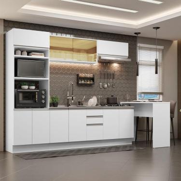 Imagem de Cozinha 315001 Com Armário, Balcão E Bancada Branco