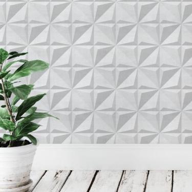 Imagem de Papel De Parede Adesivo Efeito Gesso 3d Sala Lavável 2m - DELIQUADROS
