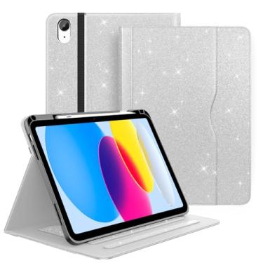 Imagem de Zonefoker Capa para iPad 11ª geração (A16) de 11 polegadas 2025, para 10ª geração de 10,9 polegadas 2022, capa brilhante brilhante para iPad 11/10 ª geração com hibernar/despertar automático, suporte