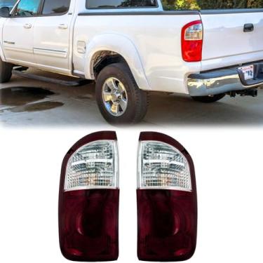Imagem de WEISIGAO Luzes traseiras compatíveis com TOYOTA TUNDRA 2004-2006 Par de lâmpadas traseiras (vermelho)