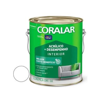Imagem de Tinta Acrilico Fosco Coralar Branca 3.6l - Coral