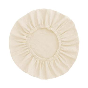 Imagem de Bothyi Capa protetora para ventilador, capa elástica meio envolta para uso interno e externo, resistente para 16-18 polegadas, pano à prova de poeira, Bege