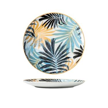 Imagem de Prato de sobremesa de cerâmica arte bolo de frutas restaurante hotel - disco de 25,4 cm D