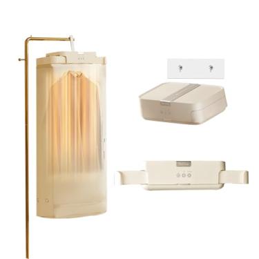 Imagem de Yulisa Secadora De Roupas Portátil 3,5 Pés Cúbicos, Capacidade 22 Lb Com Ganchos Dobráveis E Sem Rastros, Dois Modos Aquecimento Para Delicadas/Jeans, Dobrável Eficiência Energética Espaços Pequenos