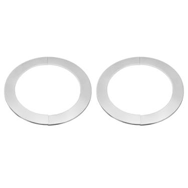 Imagem de HARFINGTON 2 peças de flange dividida de parede 7,48" (190 mm) aço inoxidável redonda autoadesiva tampa de tubo flange dividida clipe colar de escudo para piso teto, banheiro, cozinha, vaso sanitário