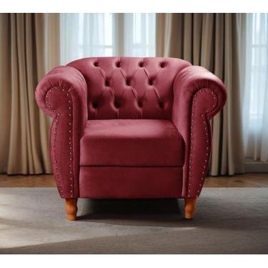 Imagem de Sofá Nobreza Poltrona Chesterfield Vintage Retrô Clássico - Bella Deco