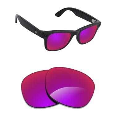 Imagem de Alphax Lentes de reposição polarizadas para óculos de sol Ray-Ban Meta Wayfarer RW4008 53 mm - Opções, Midnight Sun espelhado