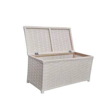 Imagem de Baú Decorativo para Armazenamento/Organizador Multiuso horizontal 60x30 (BRANCO)