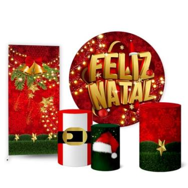 Imagem de Trio Capas Cilindro + Painel Sublimado + Lateral Natal (K2NAT0055)