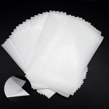 Imagem de Transparia 21 folhas, 21 x 30 cm, teia fusível dupla face com suporte de papel, tecido fusível leve para ferro de costura em teia de ligação fusível para tecido e artesanato DIY