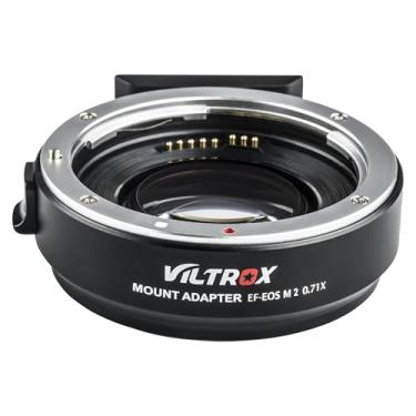 Imagem de VILTROX Adaptador de montagem de lente de foco automático EF-EOS M2 Speed Booster 0,71x, compatível com lentes Canon EF para câmera Canon EOS EF-M EOS-M M200 M6 M5 M50 M100