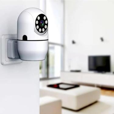 Imagem de Câmera De Segurança Wifi Ip Tomada Parede 1080P Giratória 360