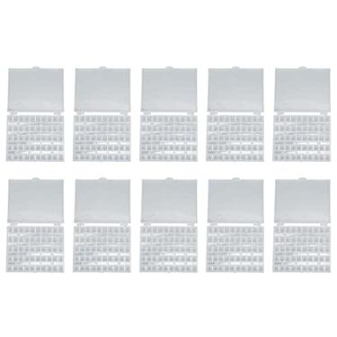 Imagem de Máquina de costura de plástico Bobbins 10 conjuntos transparentes bobinas duráveis ​​com caixa de armazenamento para acessórios para máquinas de costura doméstica 250 peças