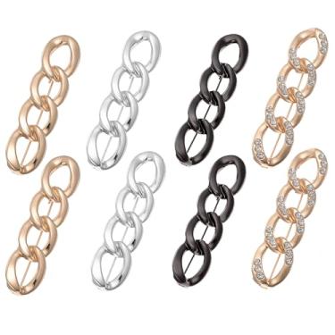 Imagem de MBAIYO 8 peças de prendedor de cintura para calças, botão de jeans ajustável, sem costura, botões destacáveis, sem costura, fivela decorativa instantânea para cintura, calças jeans soltas, saias e