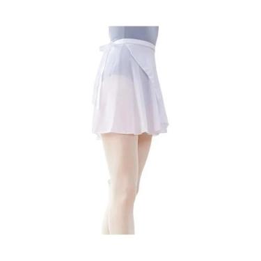Imagem de Saia Tutu De Chiffon Para Dança, Mini Saia Curta Com Amarração Para Da