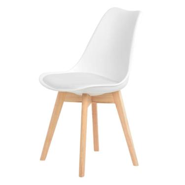 Imagem de Cadeira Para Mesa De Jantar Sala Cozinha Escrivaninha Saarinen Design Leda Branca