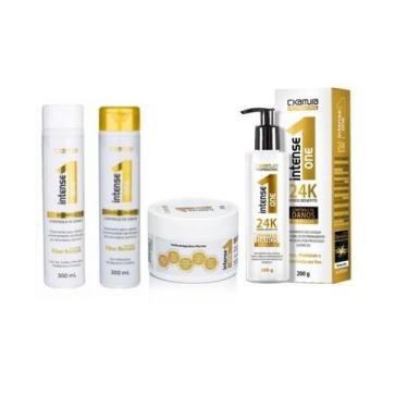 Imagem de Kit Sh Cond Mascara Leave Intense One 24K Ckamura 4 Produtos