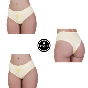 Imagem de Kit 3 Calcinha de Algodão Cós Alto Modeladora -c6 KIT 3 RAQUEL - BELLA