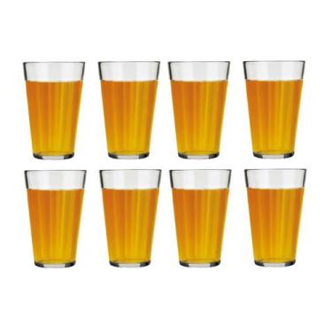 Imagem de Jogo 8 Copo Americano Vidro Long Drink 450ml Cristal Nadir - NADIR FIG