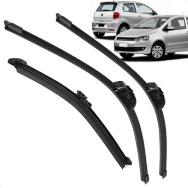 Imagem de Kit Completo 3 Palhetas Limpador Parabrisa Silicone Fox 2003 a 2012