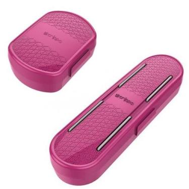 Imagem de Kit Porta Escova Dente Saboneteira Portátil Viagem Estojo Bolsa - Crip