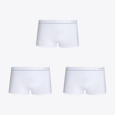 Imagem de Kit 3 Cuecas Lupo Sunga Microfibra Sem Costura 00676-103, Branco, M