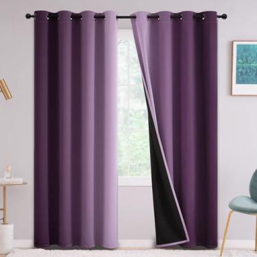 Imagem de Cortinas Yakamok Purple 100% Blackout para quarto 213x213cm
