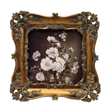 Imagem de Porta-retratos BILXIM Vintage 4x4 Antique Bronze Gold Square