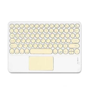 Imagem de Teclado Bluetooth Round Cap Teclado Portátil Mini Bt Teclado Sem Fio C