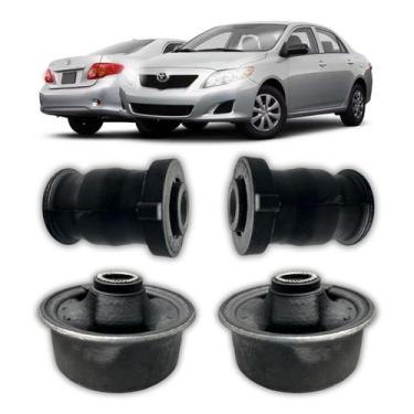 Imagem de Kit 4 Bucha Bandeja Dianteira Toyota Corolla Fielder 2003/.. - Solupe 