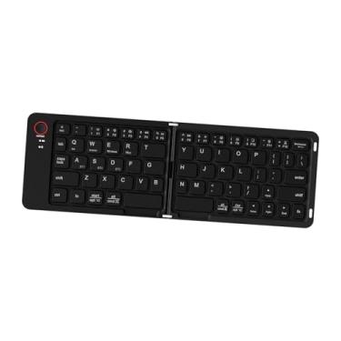 Imagem de Generic Teclado dobrável profissional com 68 teclas, compacto e recarregável, teclado de computador para smartphone e PC, Preto