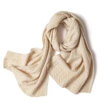 Imagem de Cachecol feminino de caxemira de comprimento médio, xale, dois em um, versátil, outono, inverno, malha, design leve e quente, ideal para camadas com casacos e suéteres combina com qualquer roupa