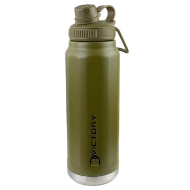 Imagem de Garrafa Térmica Grande Capacidade Esportiva De Viagem Tampa De Portátil 800ml(verde)