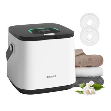 Imagem de RESIMPLE Aquecedor de toalhas para banheiro, aquecedor de toalha quente de 16L com visor LED, 3 modos de aquecimento, até 24 horas de atraso, aquecedor de toalhas de spa luxuoso com alça -