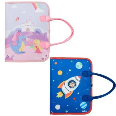Imagem de Maleta Educativa Brinquedo Sensorial Infantil Passeio e Viagens +3 anos Raciocínio Lógico Buba