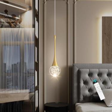 Imagem de cenozo Luzes pendentes modernas para ilha de cozinha LED regulável cristal glamour iluminação pendente para sala de jantar corredor quarto lâmpada de canto ouro antigo