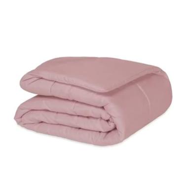 Imagem de Edredon casal toque aveludado dupla face 400 fios micropercal.(Rose)