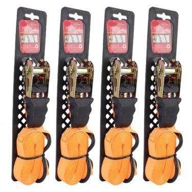 Imagem de Garosa 4pcs S Gancho Ratchet Strap 1in Amarra de Serviço Pesado de Largura Tiras Com Correias de Nylon de Alta Resistência para Carros Transporte de Carga