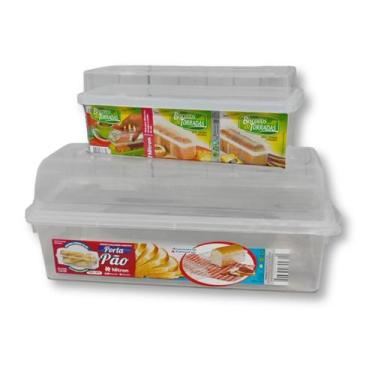 Imagem de Kit Porta Pão e Porta Torrada Transparente - Nitron