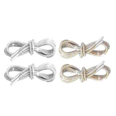 Imagem de JHJEWH Cadarços de strass para sapatos, cadarços brilhantes para tênis, cordões de substituição para tênis, moletons e bolsas, Cores mistas, Medium