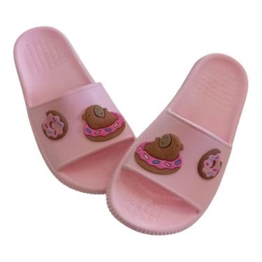Imagem de Chinelo Slide MAX Capivara Donuts Leve Flexível (Rosa Bebê, BR, Criança de 9 a 12 anos, Faixa Numérico, 29, 30)