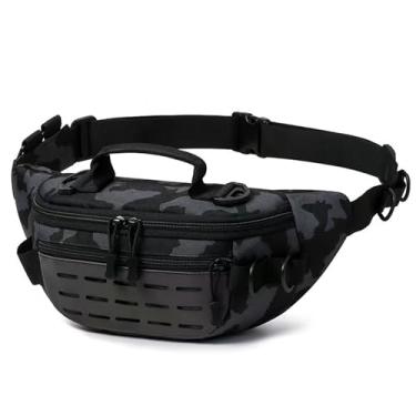 Imagem de Pochete tática para homens e mulheres, bolsa de cintura militar, bolsa utilitária para quadril, bolsa transversal, bolsa para ciclismo, caminhada, pesca, camuflagem Tianxie