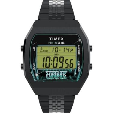 Imagem de Timex Relógio masculino Fortnite T80 de 36 mm - pulseira preta, mostrador digital, caixa preta