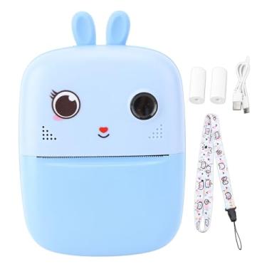 Imagem de Akozon Câmera de Impressão Instantânea Portátil Pequena, Mini-foto Portátil Portátil, Impressão Fotográfica de 8080p 80mp, Impressão Em Preto e Branco, Design Micro Compacto para Uso (BLUE)