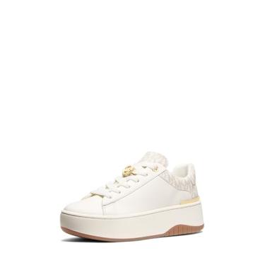 Imagem de Michael Kors Tênis feminino Dottie com cadarço, Baunilha, 36