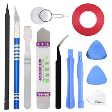 Imagem de EMiEN Kit de ferramentas de reparo para iPhone 7/7 Plus/6S Plus/6S/6 Plus/6/SE/5S/5/5C/4S/4, iPod, conjunto de chaves de fenda iTouch com suporte de ímã gratuito, YCONAMZPTNB5012, Opening Tools Set