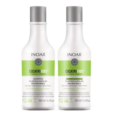 Imagem de Shampoo e Condicionador Inoar Cicatrifios Plástica Capilar Instantânea 500ml