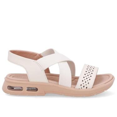 Imagem de Sandalia Usaflex Laser Elastico Tira Cruzada Ref Ud14002 Branco Off 36