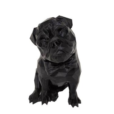 Imagem de Pug Cachorro Impressão 3d Objeto Decorativo Preto Decoração